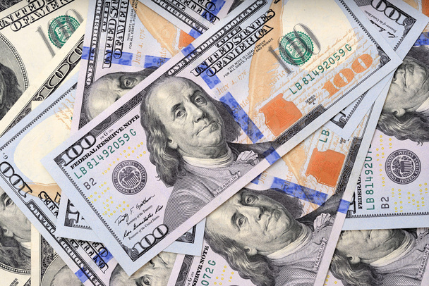 американських банкнот доларів на столі - Фото, зображення
