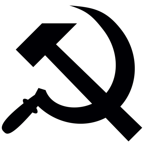 hammer and sickle isolated on white background, vector - Vector, Image