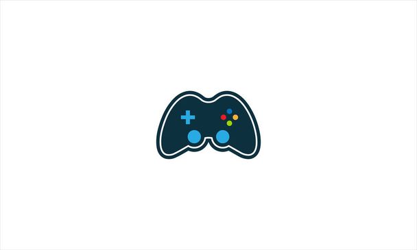 Collegare il controllo gamepad Logo Icona Design Outline vettore piatto simbolo illustrazione - Vettoriali, immagini
