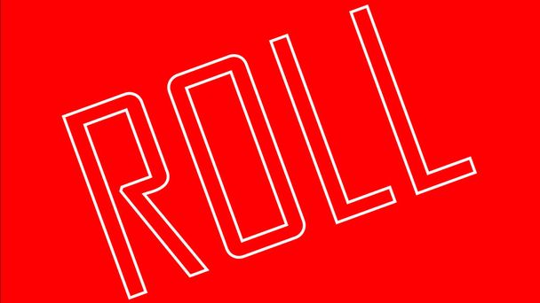 roll piros fehér háttér - Fotó, kép