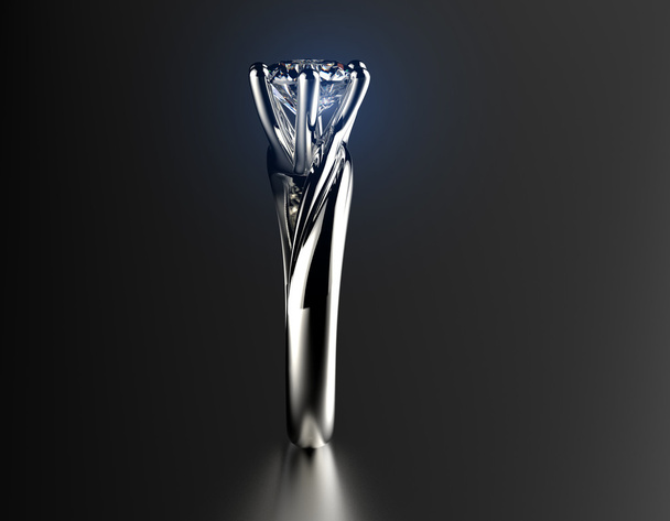Ehering mit Diamant - Foto, Bild