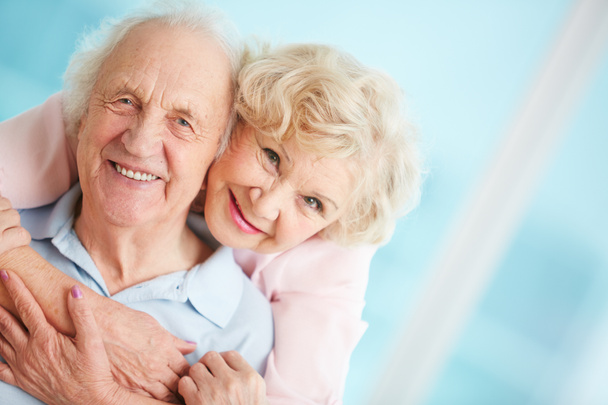 Affectionate elderly couple - Photo, Image