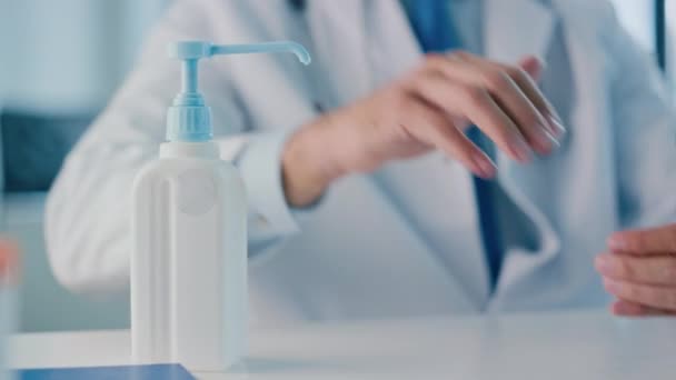 Medical Doctor Disinfecting Hands - Záběry, video