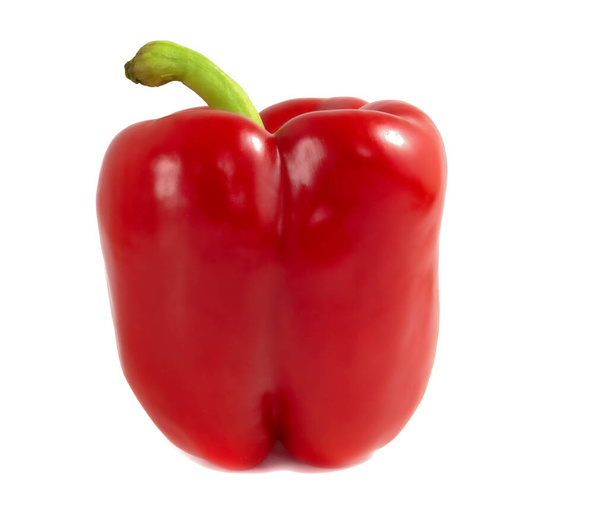 Rote Paprika, süßer Paprika isoliert auf weißem Hintergrund - Foto, Bild