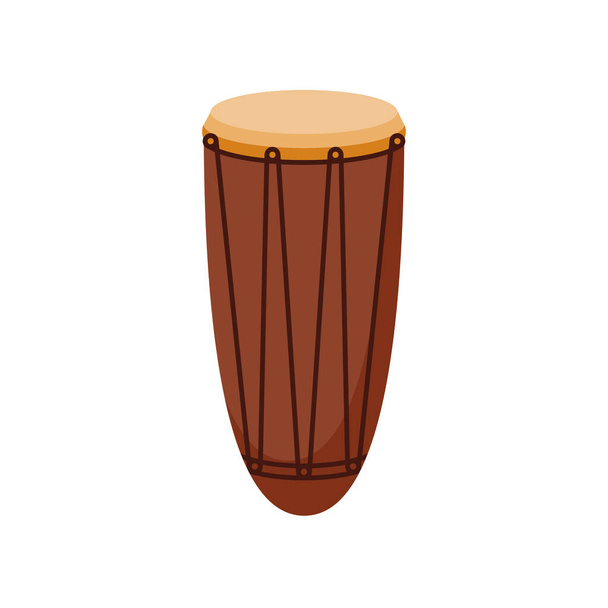 African hand drum or conga drum in vector icon - Vektor, Bild