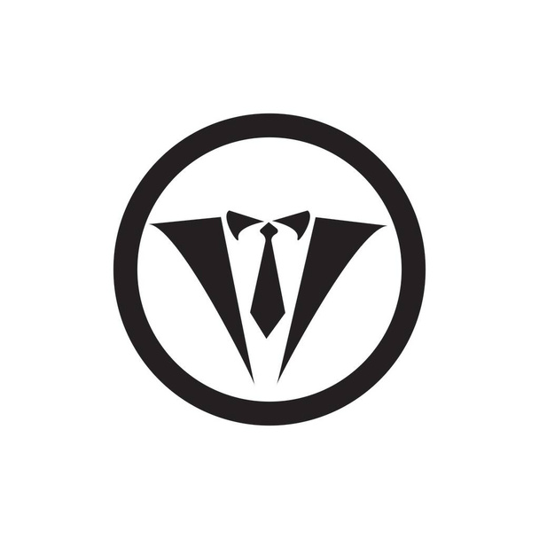 Modèle de logo Tuxedo illustration vectorielle icône design - Vecteur - Vecteur, image