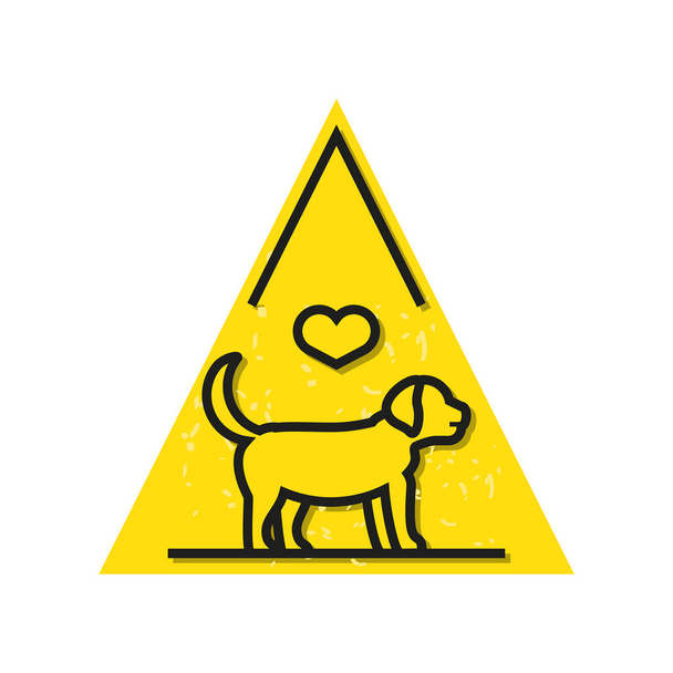 σύμβολο αγάπης κατοικίδιων ζώων - Διάνυσμα, εικόνα