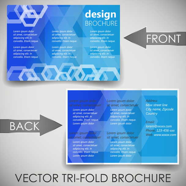 Tri fold corporate business store brochure - Vector, Image