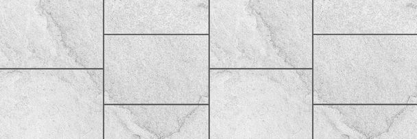 Panorama de pared de granito blanco con textura de patrón vintage y fondo sin costuras - Foto, Imagen