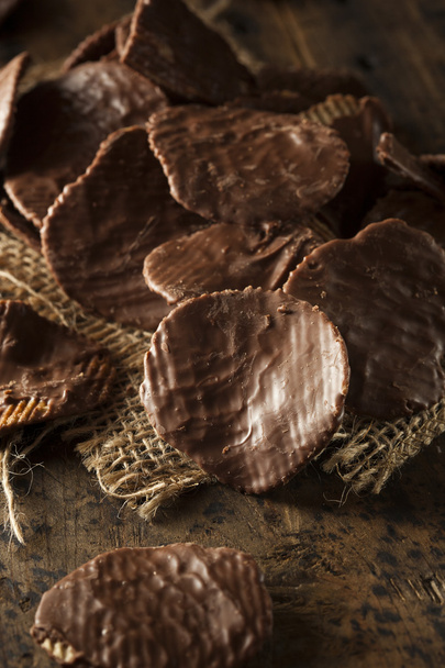 Homemade Chocolate Covered Potato Chips - Фото, изображение