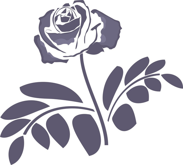 Large rose bud. Vector illustration. Abstraction. - Vecteur, image