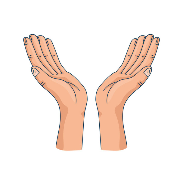 mains recevant icône - Vecteur, image