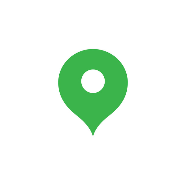 Gps green icon simple sign - Vector, Image