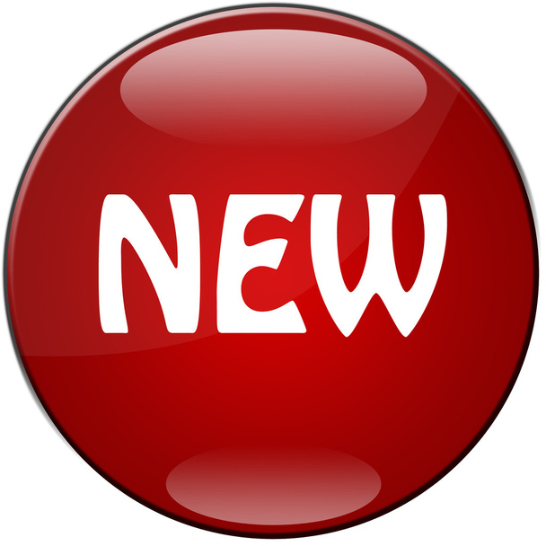 "Nouveau bouton en rouge. Utilisez-le pour votre boutique en ligne ou votre page d'accueil
! - Photo, image