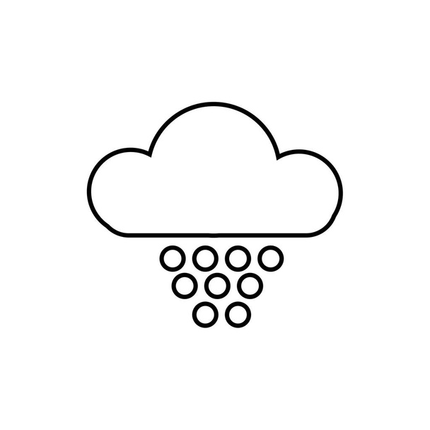 Gefrierender Regen, Hagel. Wetter-Symbole Vektor-Illustration. - Vektor, Bild