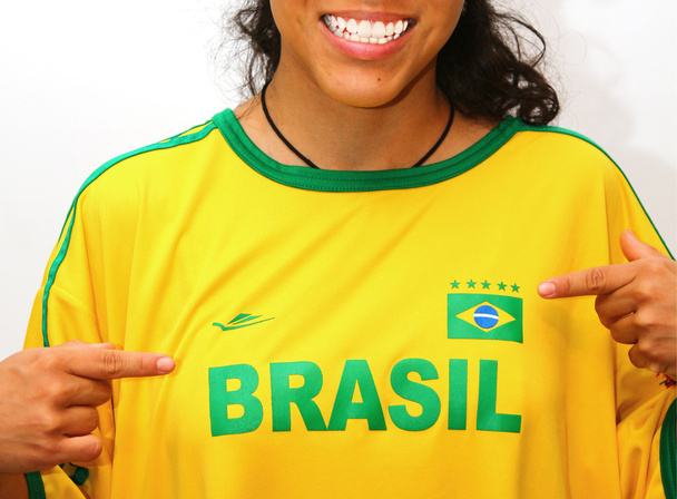 fan del fútbol brasileño 2014
 - Foto, Imagen