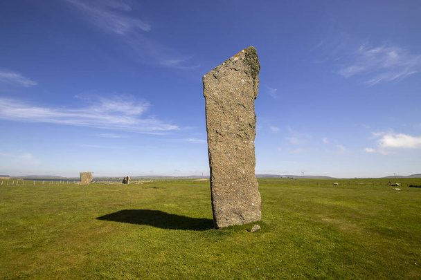 The ancient Standing Stones of Stenness in Orkney, Écosse, Royaume-Uni - Photo, image