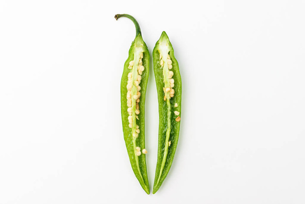 Asian chilli. Spicy pepper. Green pepper. Hot peppers for eating or seasoning - Photo, Image