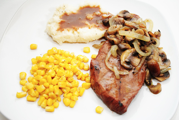 Delicious Meal of Beef Steak with Vegetables - Photo, Image