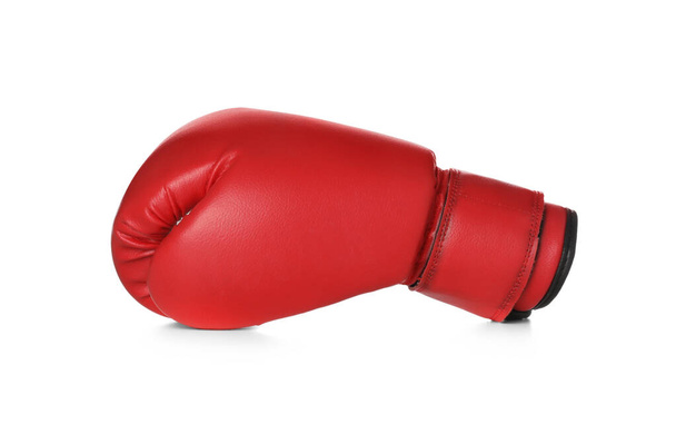 New red boxing glove isolated on white - Fotoğraf, Görsel
