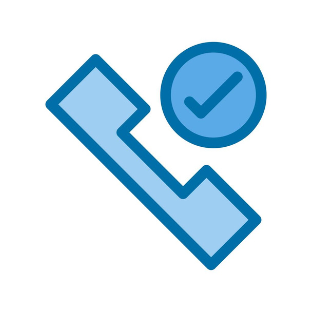 Icono de Vector azul lleno de llamada activa Desig - Vector, imagen