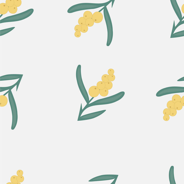 Cute simple seamless pattern with sea buckthorn made in vector. Pattern for textile, prints, etc. - Vector, Image