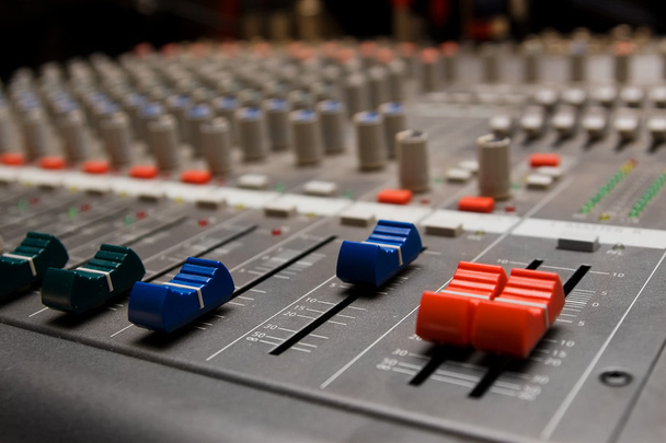 Close shot of professional audio recording equipment for multiple purposes - Fotografie, Obrázek