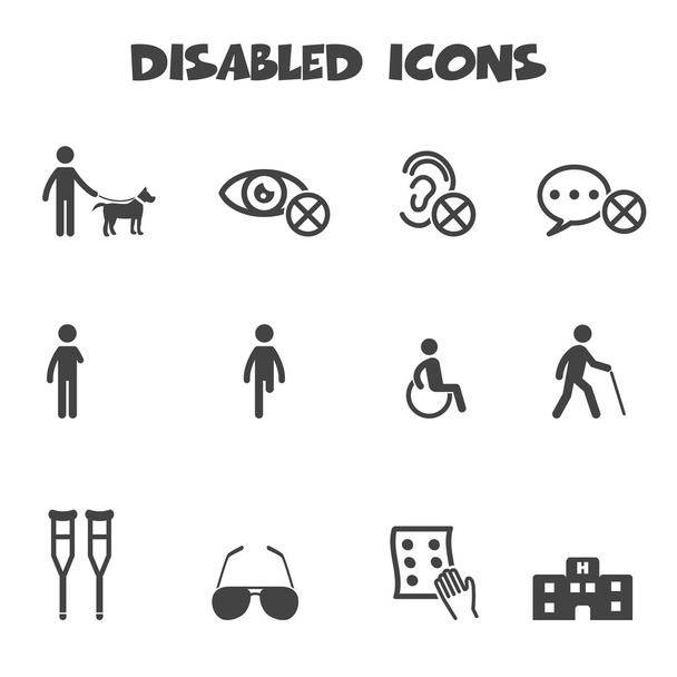 icone per disabili
 - Vettoriali, immagini