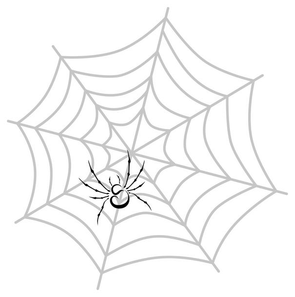 Spider web cartoon - Vector, afbeelding