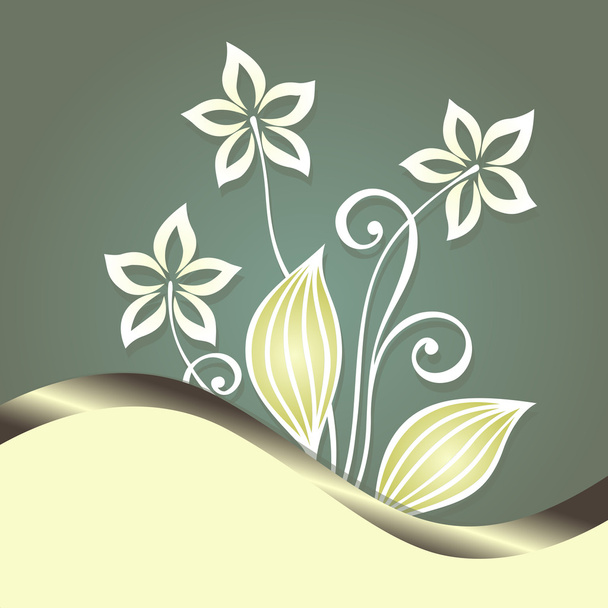 Vector Colored Floral Background - ベクター画像
