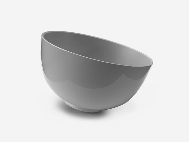 Сцена макета керамической чаши 3D иллюстрации на изолированном фоне - Фото, изображение