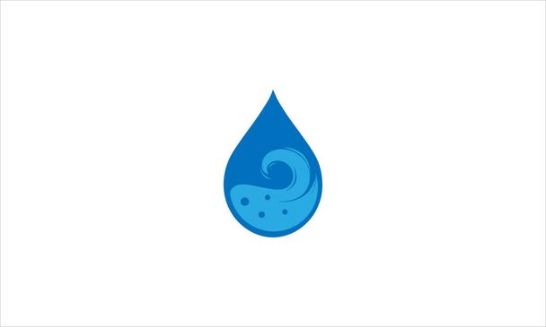 mytí prádla voda kapka ikona Logo design vektor šablona - Vektor, obrázek