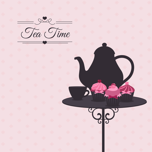 Ώρα για τσάι - Διάνυσμα, εικόνα