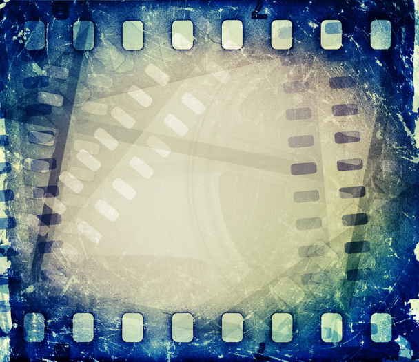 Vieux film bobine de film avec bande de film. Fond vintage
 - Photo, image
