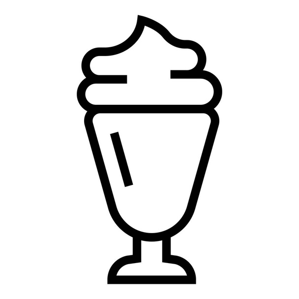 Gelato shop icon outline vector. Chocolate gelato - Vektor, kép