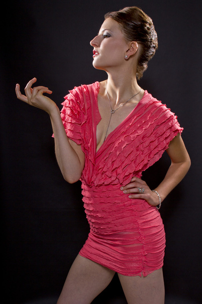 Woman wearing pink dress - Фото, зображення
