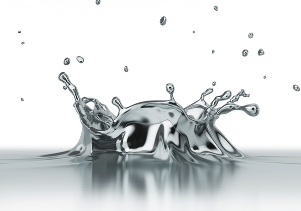 Жидкий серебристый хромированный спаш
 - Фото, изображение