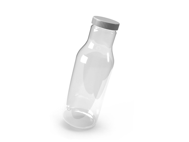 Glass Juice Şişe 3D Görüntü İzole Arkaplan Sahnesi - Fotoğraf, Görsel