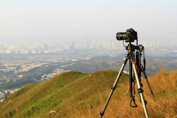 Set A Digital Camera On A hill with nature - Fotó, kép