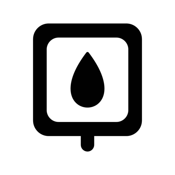 Icona vettoriale del glifo della borsa del sangue Design - Vettoriali, immagini