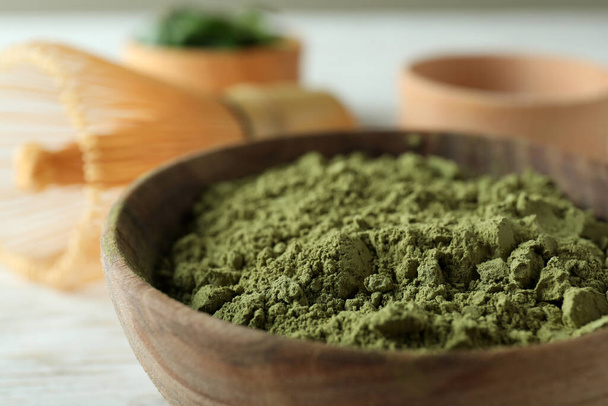 Concept of japanese tea with matcha, close up - Photo, Image