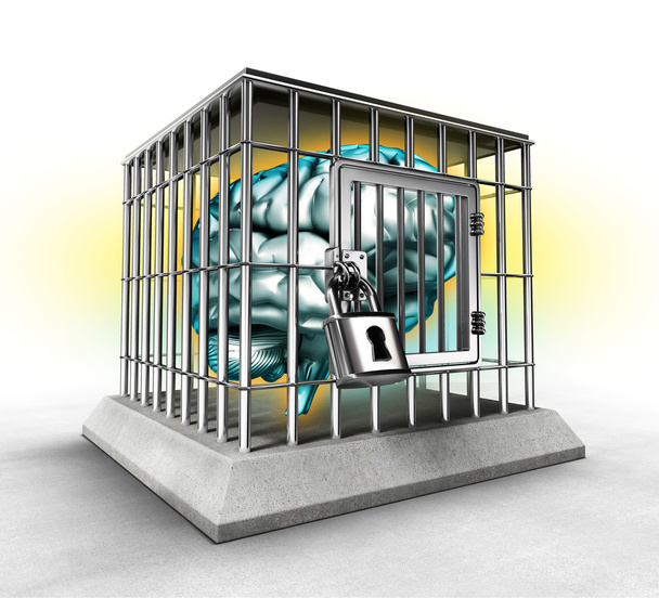 людський мозок у клітці
 - Фото, зображення