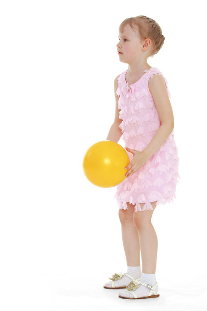 young girl in a pink dress - Φωτογραφία, εικόνα