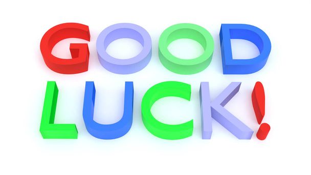 Good Luck 3D message Lettering - Photo, Image