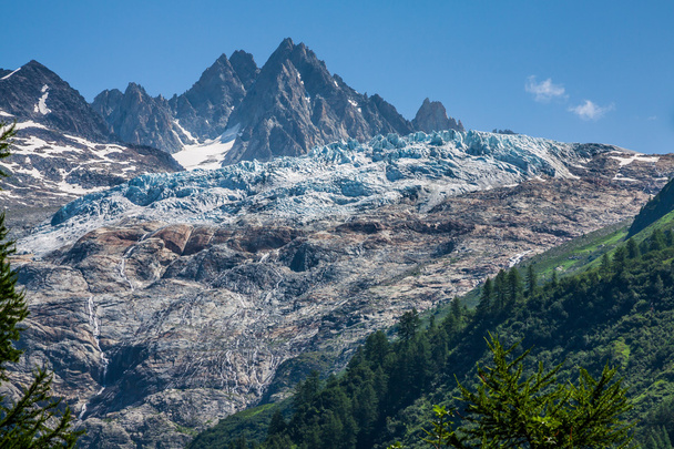 Glacier du Tour on the french swiss border of the Mont Blanc abo - Φωτογραφία, εικόνα