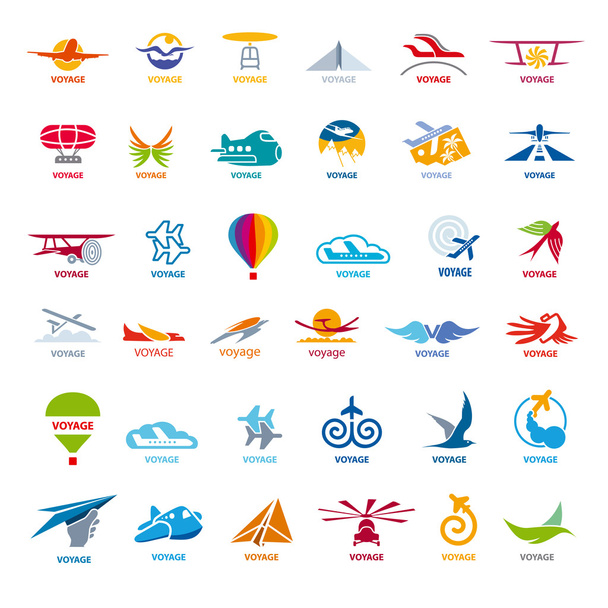 vektör logolar uçuşlar büyük koleksiyonudur  - Vektör, Görsel