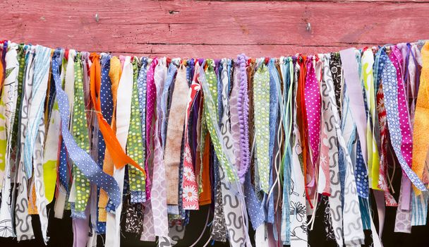 fabric ribbons hanging  - Photo, Image