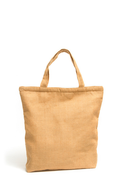 Saco de compras feito de pano de saco reciclado
 - Foto, Imagem