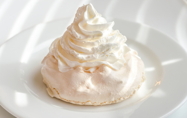 Meringue cake with whipped cream - Photo, Image