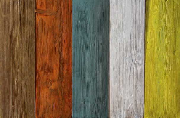 Wood plank colored texture background, painted wooden floor, wall of multicolor board - Photo, Image